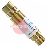 30081500 GasiQ Therm-X Oxygen Non-Resettable Flashback Arrestor. G1/4
