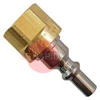 30100120 GasiQ Oxygen Male Quick Connector with Nut. G3/8