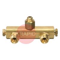 31120040 GasiQ Double Outlet Point T-Connection, G3/8