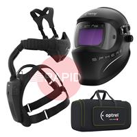 4600.200 Optrel Sphere X 2.5 Auto Darkening Welding Helmet & Swiss Air PAPR Air Fed Halfmask System, Ready to Weld Package