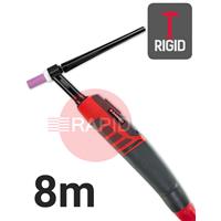 CK-EDS230R08 CK Diamond EDS 230RG Rigid Head Water Cooled Tig Torch, 8m
