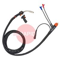 GXE408WA5 Kemppi Flexlite GXe K8 408W A Water Cooled 400A MIG Torch, w/ Euro Connection & GRE80 Torch Remote - 5m