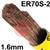 CWCX67  Esab OK Tigrod 12.62 Steel Tig Wire, 1.6mm Diameter x 1000mm Cut Lengths - AWS A5.18 ER70S-2. 5.0kg Pack
