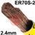 CWCX52  Esab OK Tigrod 12.62 Steel Tig Wire, 2.4mm Diameter x 1000mm Cut Lengths - AWS A5.18 ER70S-2. 5.0kg Pack