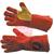 30301  Ultima S6 Red / Gold Premium Gauntlet - Size 10