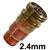 428495  Furick 2.4mm Stubby Gas Lens Collet Body - Tig Torch Sizes 17, 18 and 26