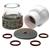 4,075,252  Furick Fupa 12 Pyrex & Ceramic Cup Kit for 2.4mm (2x Cups, 3x Diffusers, 4x O-Rings & 1x Titanium Cover)