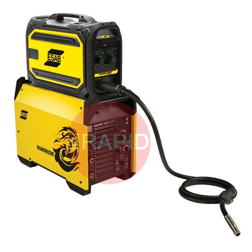 0465350883AC10RFO  ESAB Warrior 500i Multi-Process Air Cooled Welder Package, with Robust Feed Offshore & 10m Intercon. Cable  - 380/415V