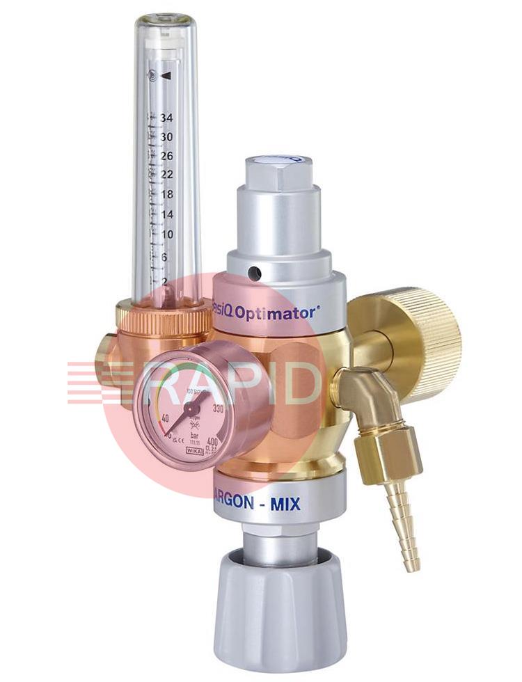 3737-4000  GasiQ Optimator Agon/Mix 300B Side Entry Regulator NEVOC Inlet, G3/8 BSP Outlet 34LPM
