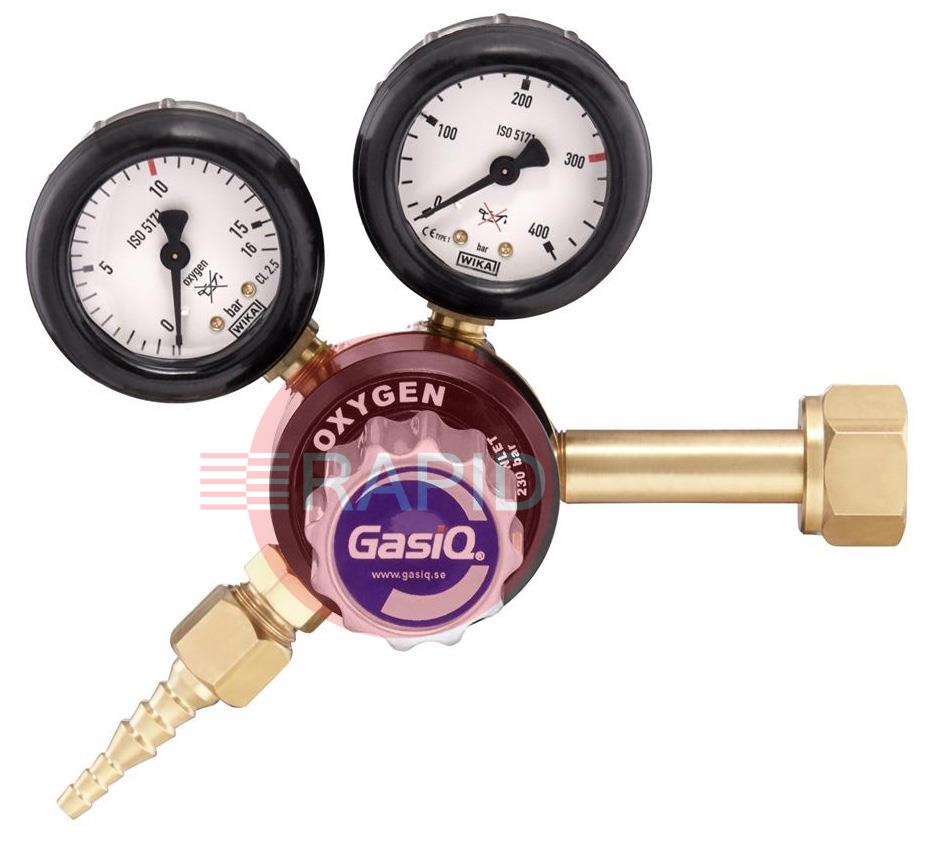 4220-0000  GasiQ Maxex Oxygen Regulator. 10 Bar, W21.8 Inlet, G3/8 Outlet
