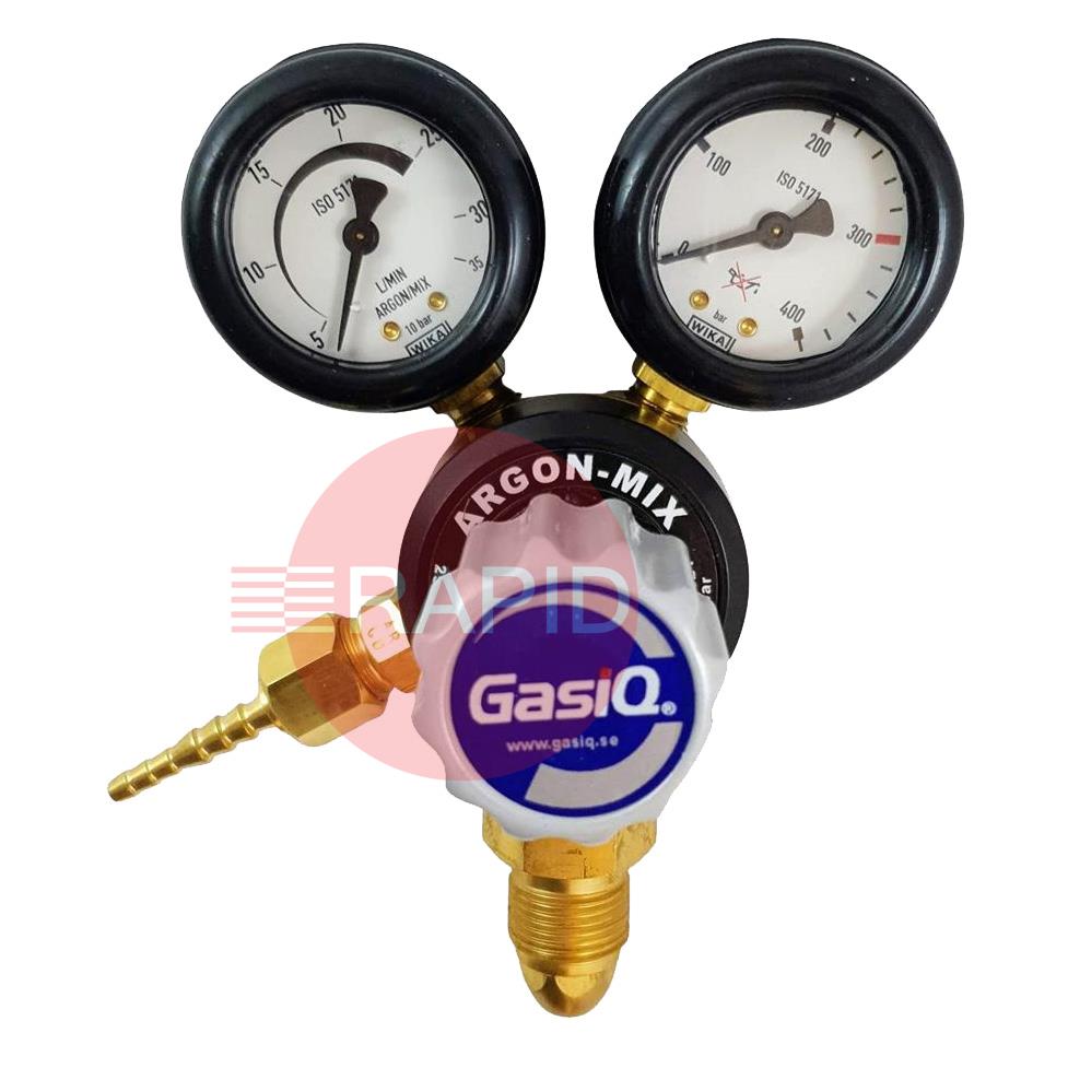 4715-2100  GasiQ Maxex Argon/Mix Bottom Entry Regulator. G5/8 BSP Inlet, G3/8 BSP Outlet. 34LPM (UK Fitting Only)