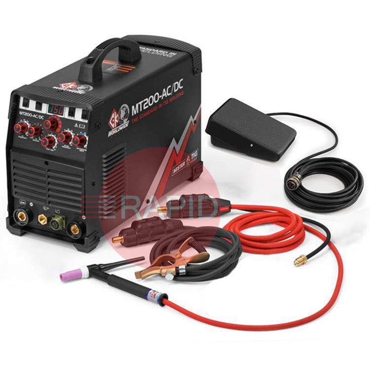 CK-MT200-ACDC  CK Worldwide MT200-AC/DC TIG Welder Package 110v & 240v Dual Voltage