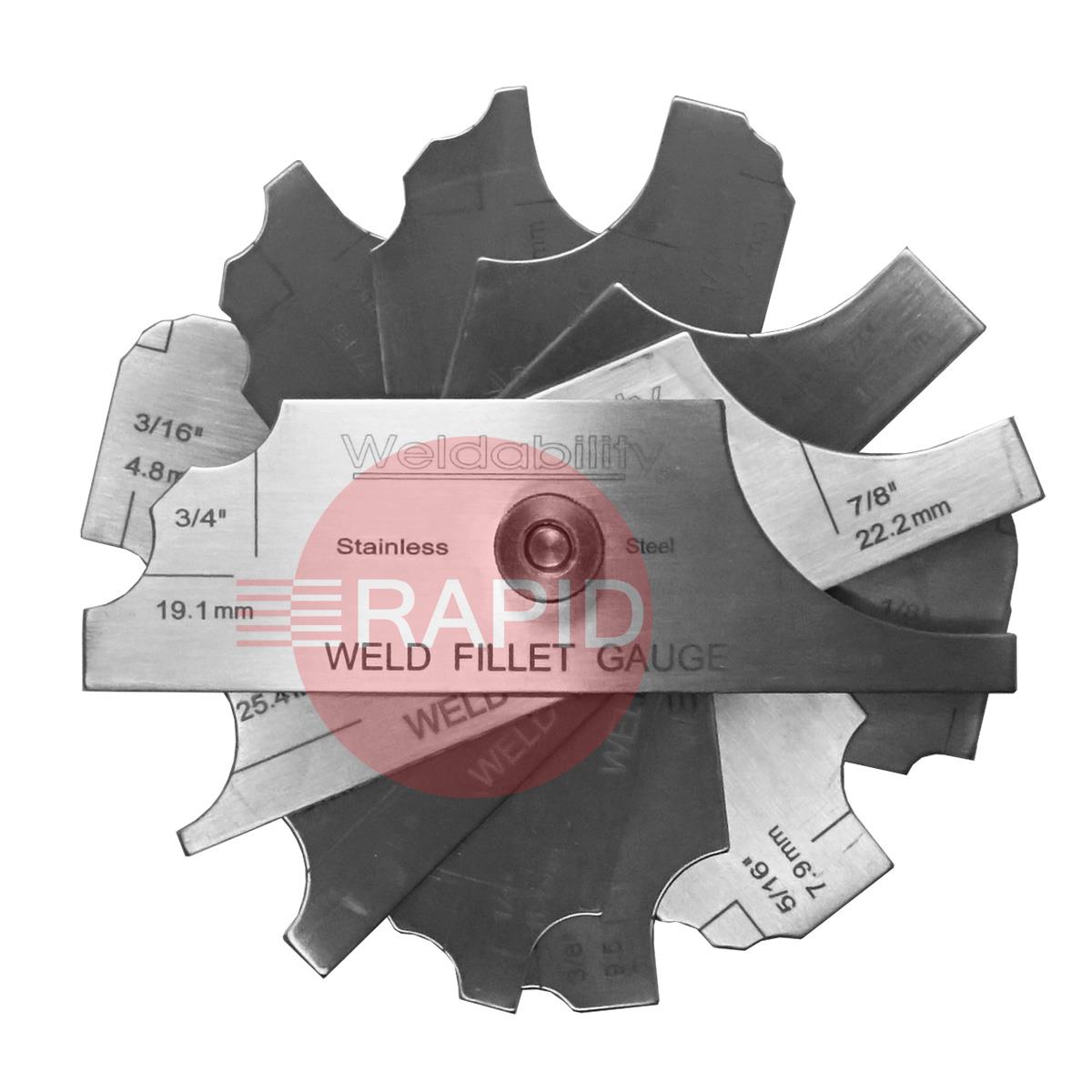 ET0030  Fillet Gauge Set Imperial