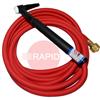 CK-CK925RSFRG  CK9 Gas Cooled TIG Torch with 1pc 7.6m Superflex Cable. G3/8 Machine Connection. 125 Amps @100% Duty Cycle.
